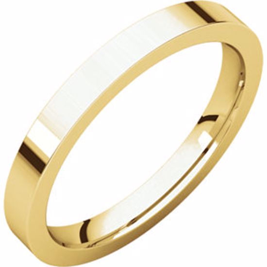FIR6:225773:P 10kt Yellow 2.5mm Flat Comfort Fit Band