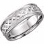 50185:234798:P 14kt White 7mm Design Band Size 10