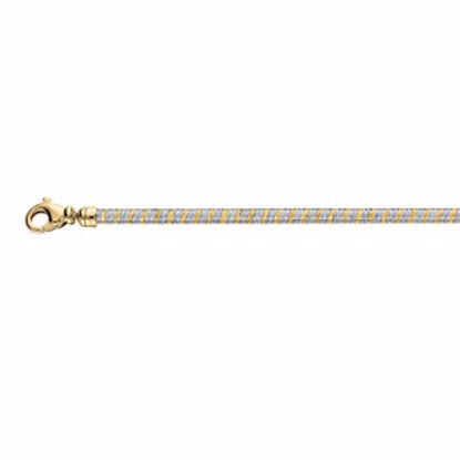 CH363:241154:P Stainless Steel & 18kt Yellow 2.75mm Cocoon™ 7" Chain
