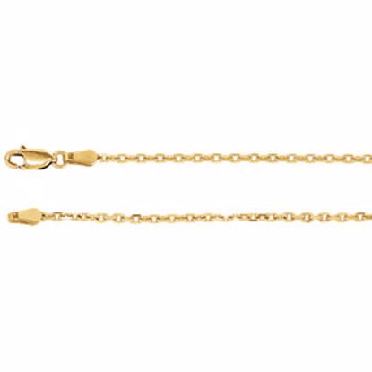 CH524:242073:P 14kt Yellow 2mm Diamond-Cut Cable 7" Chain
