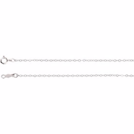 CH464:244377:P 14kt Yellow 1mm Curb 7" Chain
