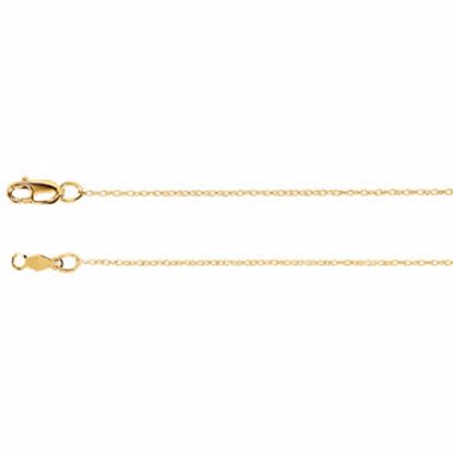 CH467:244000:P 14kt Yellow .75mm Rope 7" Chain