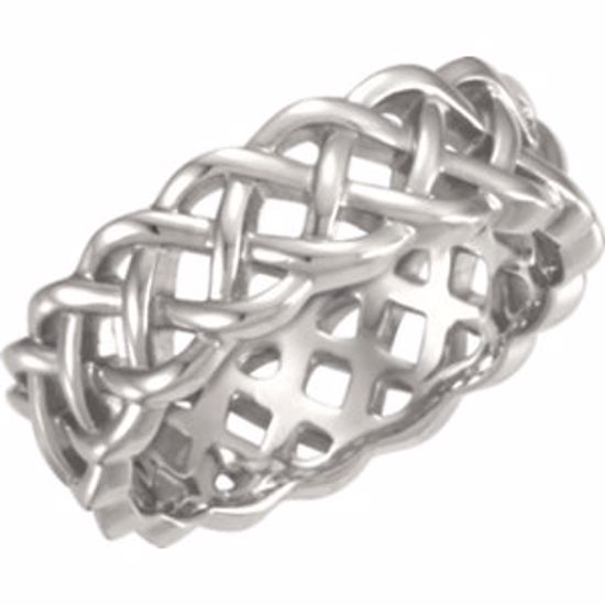 50372:292232:P 10kt Yellow 8mm Celtic Inspired Band Size 6