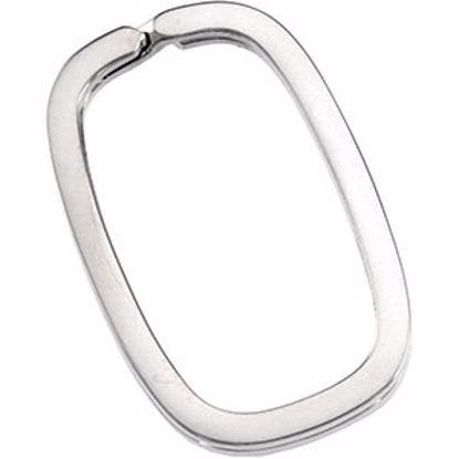 23073:294333:P Sterling Silver Rectangle Key Ring