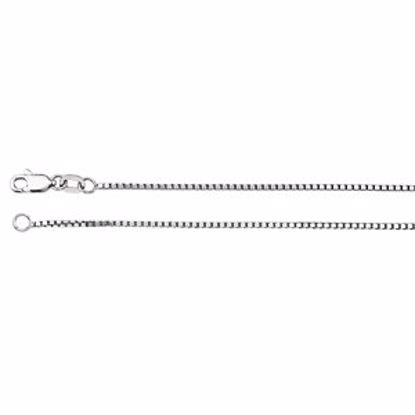 CH618:287913:P 14kt White 1mm Box 7" Chain