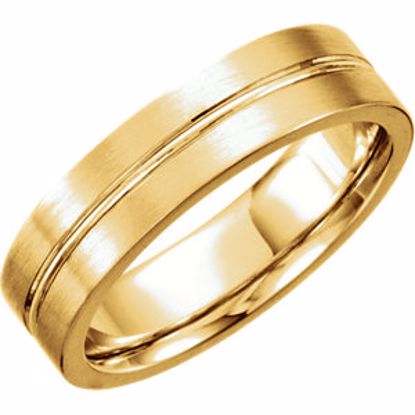 50490:288774:P 14kt Yellow 6mm Design Band Size 10.5