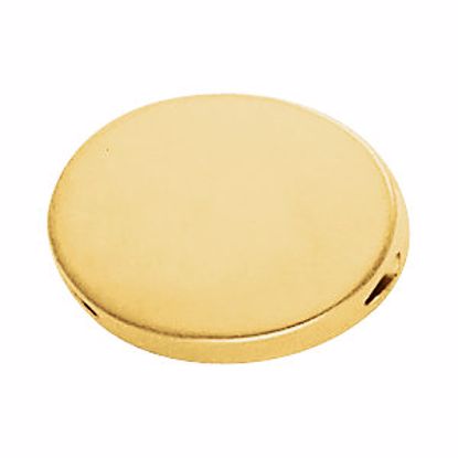 80859:88350:P 10kt Yellow Plain Oval Bracelet Slide