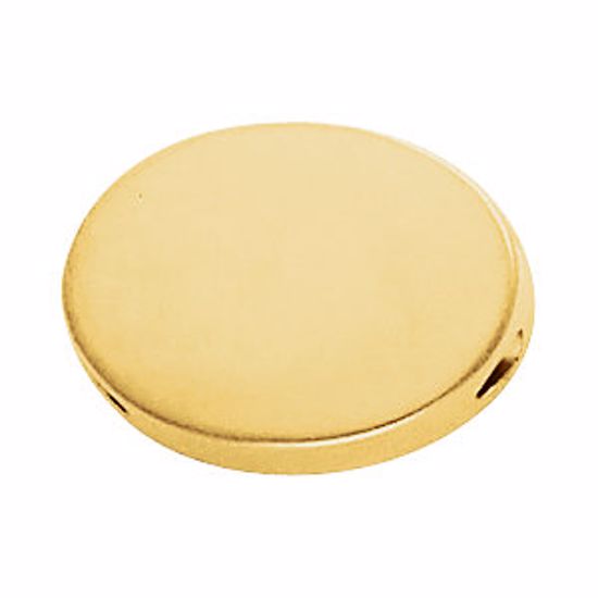 80859:88350:P 10kt Yellow Plain Oval Bracelet Slide