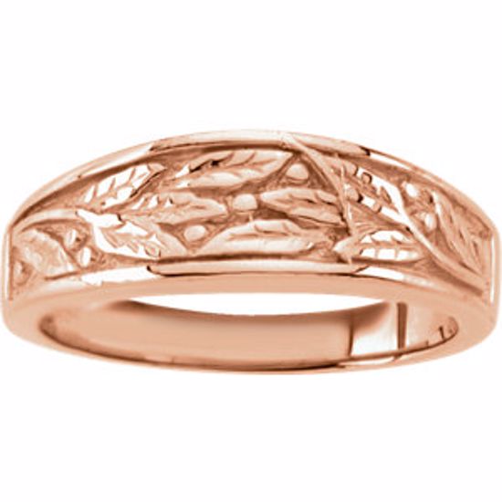 5120:84106:P 14kt Rose 6.25mm Ladies Duo Design Band