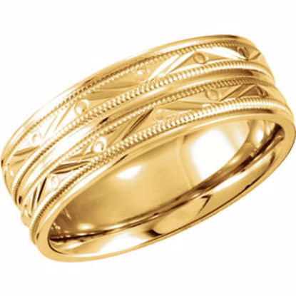 50566:100067:P Grooved Milgrain 6mm Bands