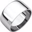 HRL9:161262:P 14kt White 10mm Half Round Light Band