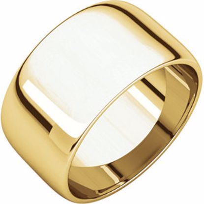 HRL9:161261:P 14kt Yellow 10mm Half Round Light Band