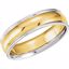 5976:156906:P 14kt Yellow & White 8mm Comfort-Fit Band Size 15