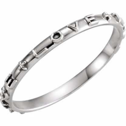 R16616:106036:P 10kt White True Love Chastity Ring with Packaging Size 6