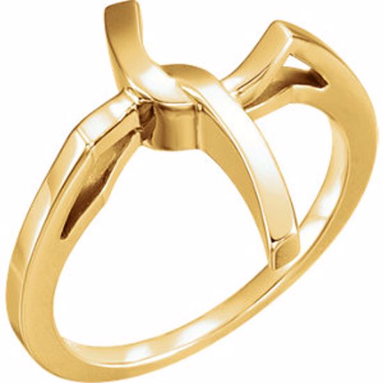 R43007:100001:P 14kt Yellow Cross Ring
