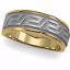 50568:100001:P Grooved Greek Key Design 6.75mm Tapered Bands