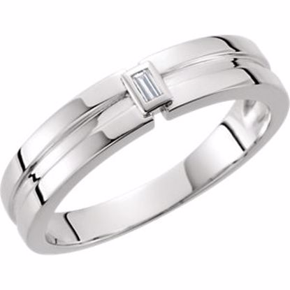 63979:60270:P 14kt White 4.85mm .05 CTW Diamond Ladies Band
