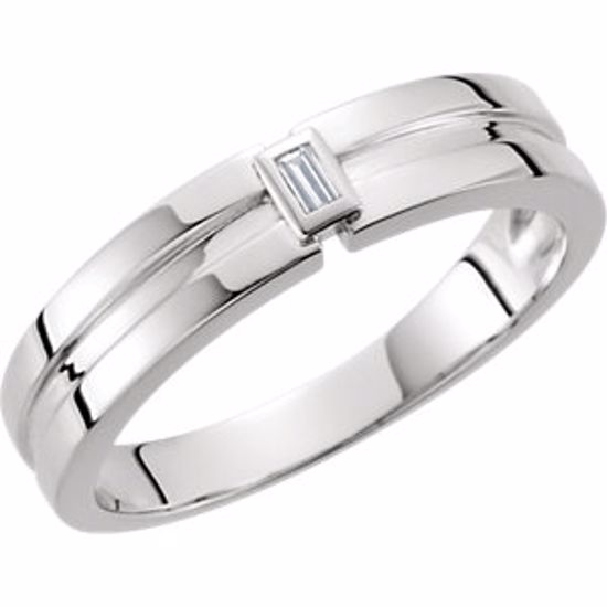 63979:60270:P 14kt White 4.85mm .05 CTW Diamond Ladies Band