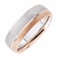 50589:60023:P 14kt White & Rose 7mm Bonded Band Size 8