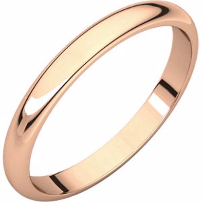 HR4:63636:P 14 K Rose 2.5mm Half Round Band