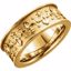 50398:100004:P 18kt Yellow 7.75mm Fleur-de-lis Band Size 6