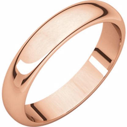 HR8:63641:P 14kt Rose 4mm Half Round Band