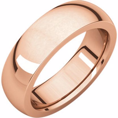 IRH10:259916:P 14kt Rose 6 mm Heavy comfort Fit Band
