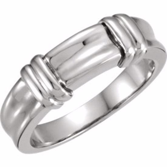 50650:122114:P Platinum Men's 7mm Fancy Band 