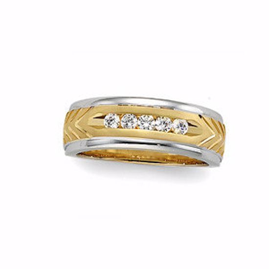 63895:100513:P 1/5 CTW Two Tone Diamond Duo Band