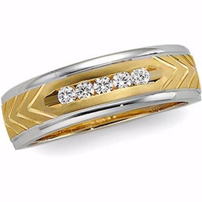 63895:100512:P 1/5 CTW Two Tone Diamond Duo Band