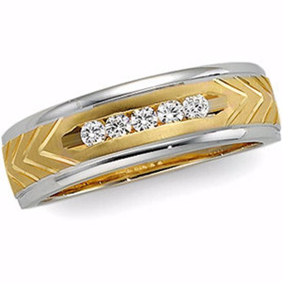 63895:100512:P 1/5 CTW Two Tone Diamond Duo Band