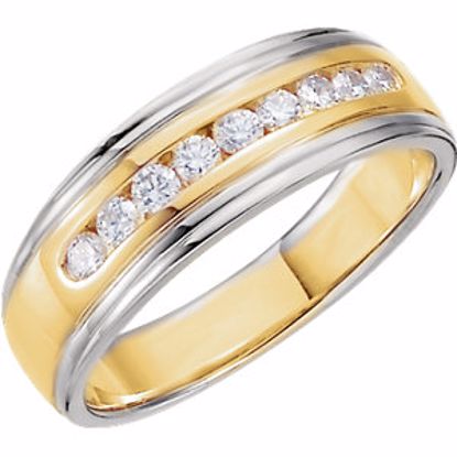 63894:100511:P 14kt Yellow 1/4 CTW Diamond Band