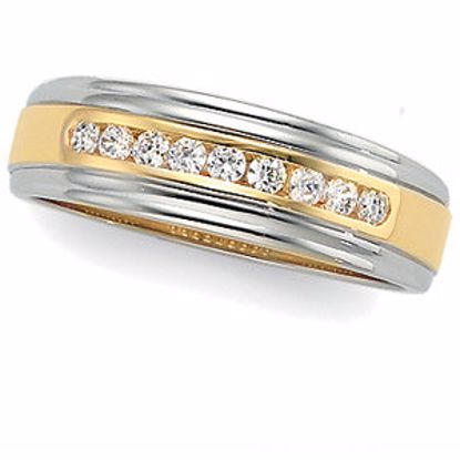 63894:100510:P 14kt Yellow & White 1/4 CTW Diamond Band