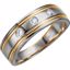 63896:100509:P 14kt White &n Yellow 1/6 CTW Diamond Band Size 11