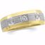 63901:100505:P 1/4 CTW Two Tone Diamond Duo Band
