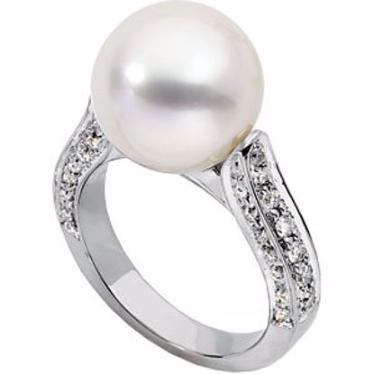 64338:100618:P Diamond Semi-mount Ring for Pearl