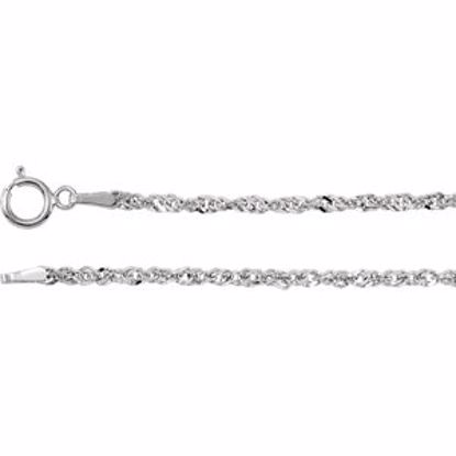 CH765:100002:P 14kt White 1.75mm Sparkling Singapore 7.5" Chain
