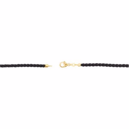 CH756:10017:P Black Braided Leather Cord 3mm 
