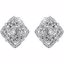 61225:2463260:P 14kt White 1 CTW Diamond Earrings