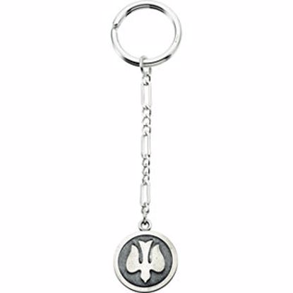 R16888KIT:165100:P Sterling Silver 23mm Holy Spirit Key Chain