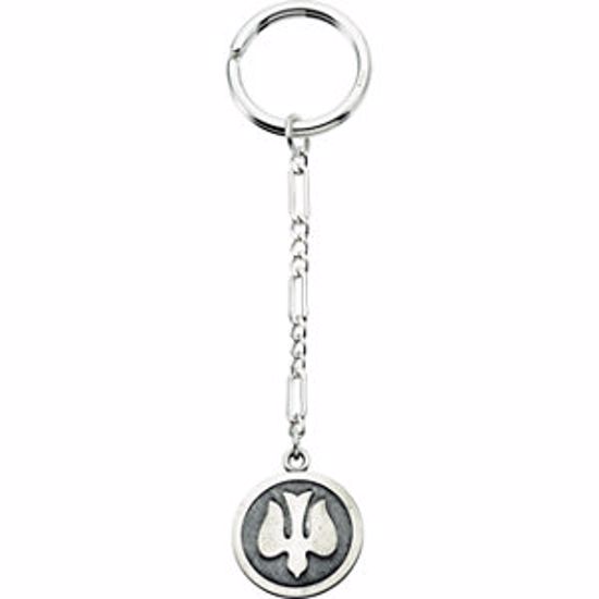 R16888KIT:165100:P Sterling Silver 23mm Holy Spirit Key Chain