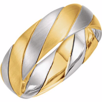 50630:30009:P 14kt White 6mm Hand Woven Band Size 9
