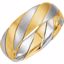 50630:30011:P 14kt Yellow & White 6mm Hand Woven Band Size 10