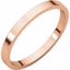 F6.5:184763:P 14 K Rose 2mm Flat Band