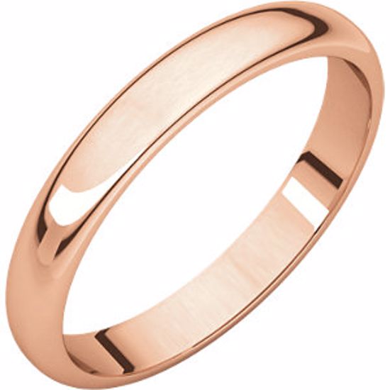 HR6:63637:P 14 K Rose 3mm Half Round Band