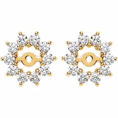 61018:2621820:P 14kt Yellow 5/8 CTW Diamond Earring Jackets