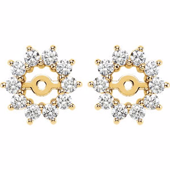 61018:2621820:P 14kt Yellow 5/8 CTW Diamond Earring Jackets