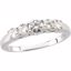 64606:100100:P 14kt White Forever Classic™ Moissanite 5-Stone Anniversary Ring