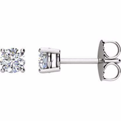 61093:2619930:P 1/2 CTW Diamond Platinum Friction Post Stud Earrings