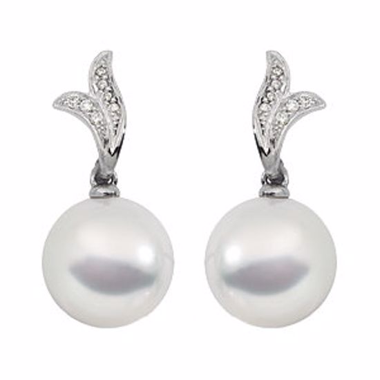 64318:1005860:P 18 Palladium White 1/10 CTW Diamond & 13mm South Sea Cultured Pearl